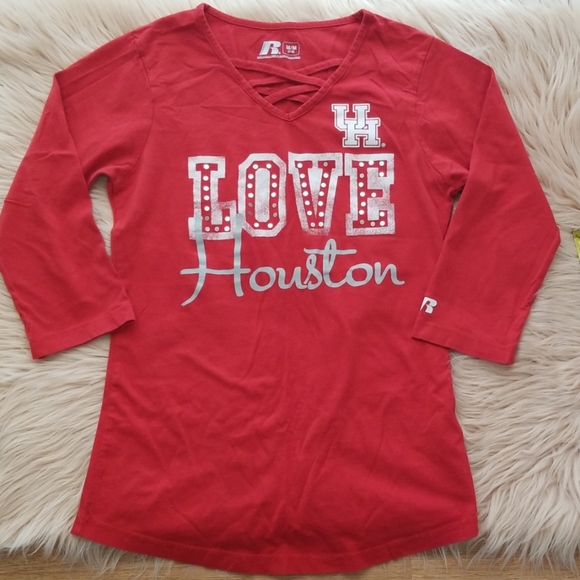 UH Love Houston Red Shirt in Women's Size M/M(7-9) - Picture 8 of 8